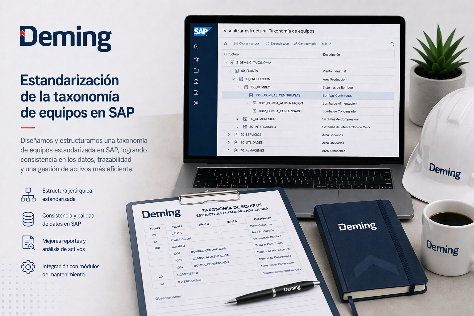 Estandarización de la taxonomía de equipos en SAP